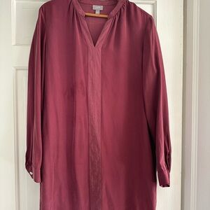 J. Jill Medium 100% Silk shirt dress